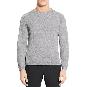 Theory Nare Long Sleeve Crew Sweater Gray